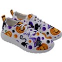 Halloween Cat Pattern Mens Athletic Shoes View3