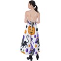 Halloween Cat Pattern Tie Back Maxi Dress View2