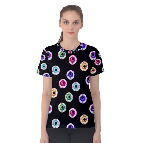 Eye Halloween Pattern Women s Cotton Tee by designsbymallika