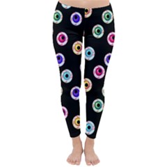 Eye Halloween Pattern Classic Winter Leggings by designsbymallika