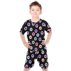 Eye Halloween Pattern Kids  Tee And Shorts Set by designsbymallika