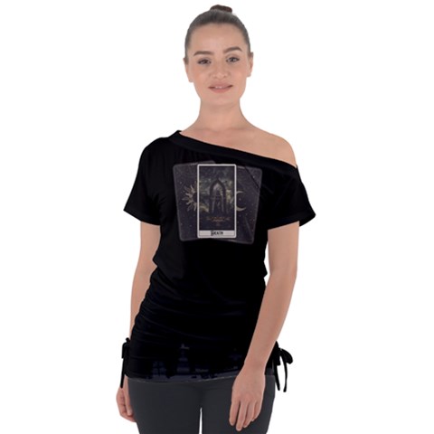 Tarot - Death - Off Shoulder Tie-up Tee by CreatureFeature