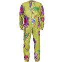 Blue Purple Floral Pattern OnePiece Jumpsuit (Men) View1