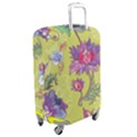 Blue Purple Floral Pattern Luggage Cover (Medium) View2