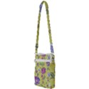 Blue Purple Floral Pattern Multi Function Travel Bag View2