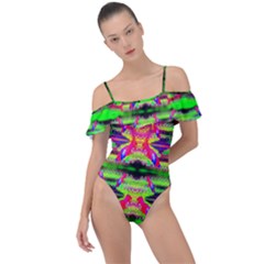 Lb Dino Frill Detail One Piece Swimsuit by Thespacecampers