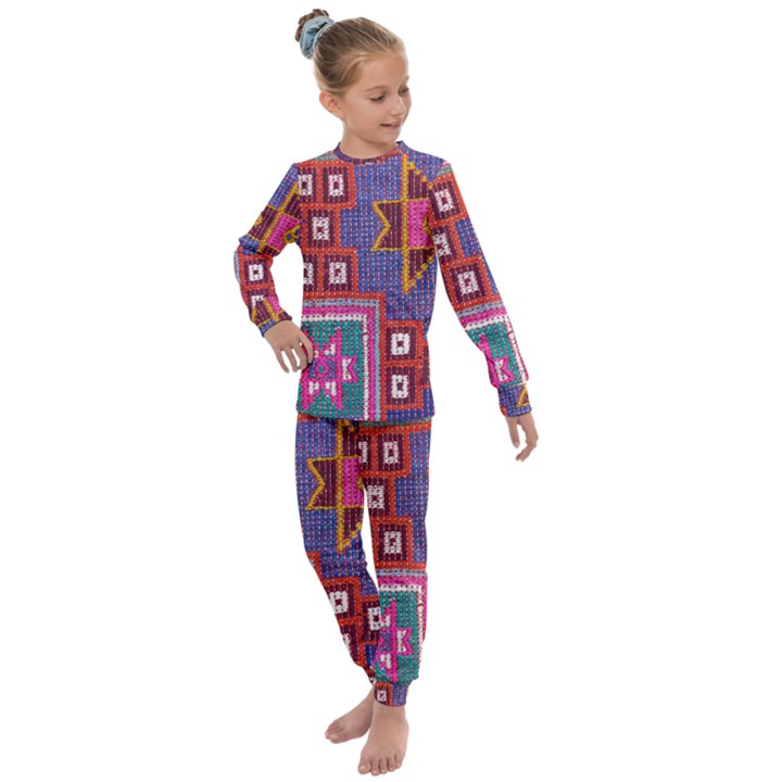 Abstrac-carpet Kids  Long Sleeve Set 