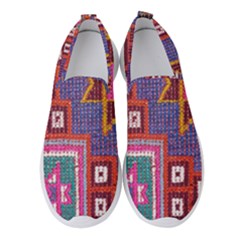 Abstrac-carpet Women s Slip On Sneakers by nate14shop