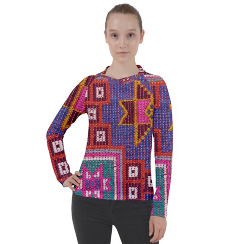 Abstrac-carpet Women s Pique Long Sleeve Tee by nate14shop