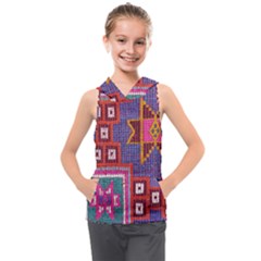 Abstrac-carpet Kids  Sleeveless Hoodie by nate14shop