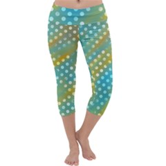 Abstract-polkadot 01 Capri Yoga Leggings by nate14shop