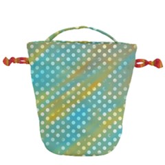 Abstract-polkadot 01 Drawstring Bucket Bag by nate14shop