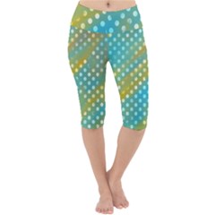 Abstract-polkadot 01 Lightweight Velour Cropped Yoga Leggings by nate14shop