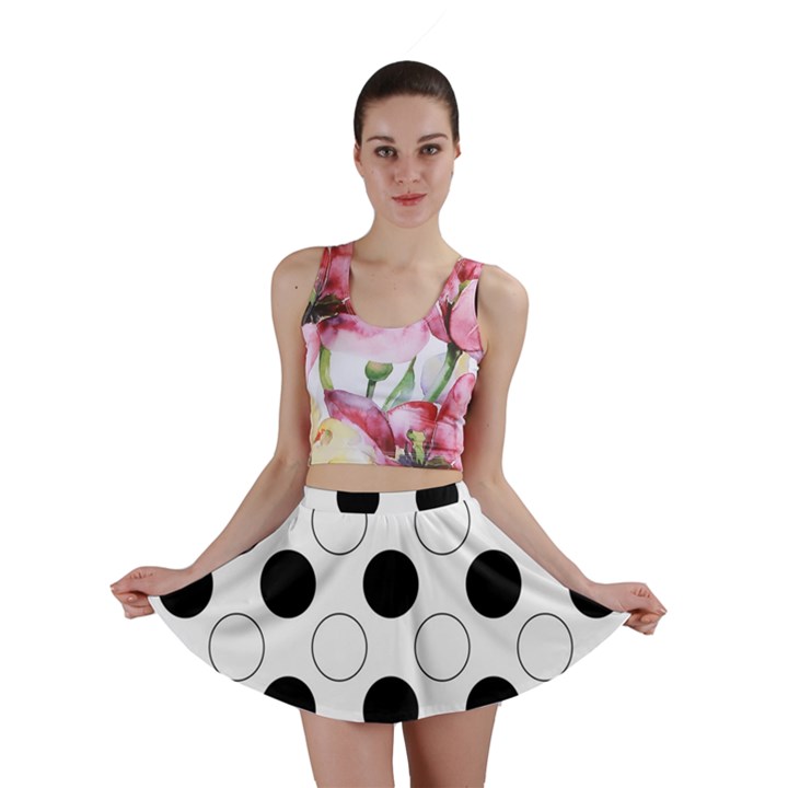 Abstract-polkadot 03 Mini Skirt