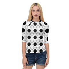 Abstract-polkadot 03 Quarter Sleeve Raglan Tee