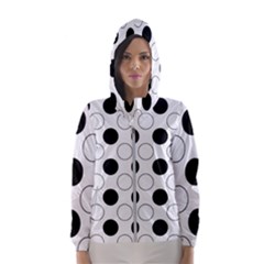 Abstract-polkadot 03 Women s Hooded Windbreaker