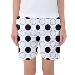 Abstract-polkadot 03 Women s Basketball Shorts