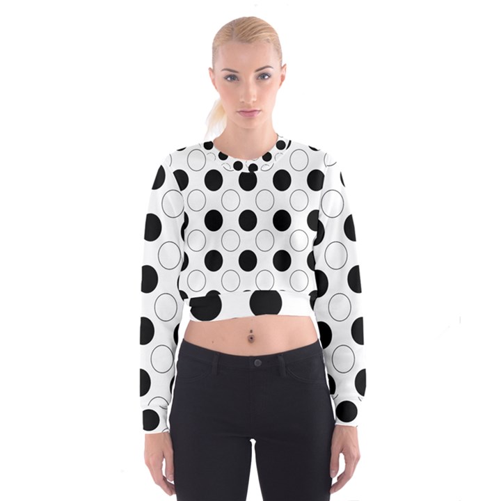 Abstract-polkadot 03 Cropped Sweatshirt