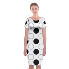 Abstract-polkadot 03 Classic Short Sleeve Midi Dress