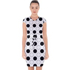 Abstract-polkadot 03 Capsleeve Drawstring Dress 