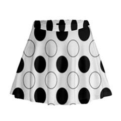 Abstract-polkadot 03 Mini Flare Skirt