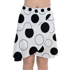 Abstract-polkadot 03 Chiffon Wrap Front Skirt