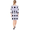 Abstract-polkadot 03 Quarter Sleeve Front Wrap Dress View2