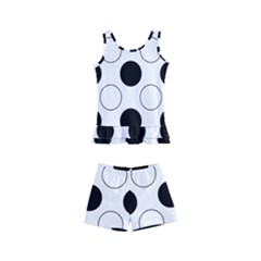 Abstract-polkadot 03 Kids  Boyleg Swimsuit