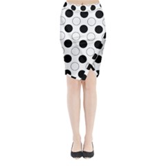 Abstract-polkadot 03 Midi Wrap Pencil Skirt