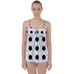 Abstract-polkadot 03 Babydoll Tankini Set