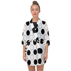 Abstract-polkadot 03 Half Sleeve Chiffon Kimono