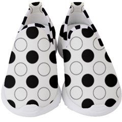 Abstract-polkadot 03 Kids  Slip On Sneakers by nate14shop