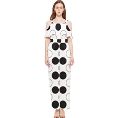 Abstract-polkadot 03 Draped Sleeveless Chiffon Jumpsuit by nate14shop