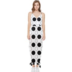 Abstract-polkadot 03 Sleeveless Tie Ankle Chiffon Jumpsuit by nate14shop