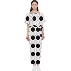 Abstract-polkadot 03 Batwing Lightweight Chiffon Jumpsuit by nate14shop