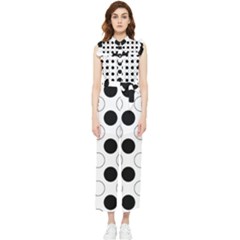 Abstract-polkadot 03 Women s Frill Top Chiffon Jumpsuit by nate14shop