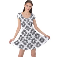 Abstract-box-white Cap Sleeve Dress by nate14shop