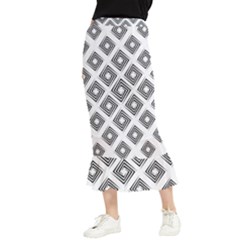 Abstract-box-white Maxi Fishtail Chiffon Skirt by nate14shop