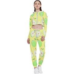 Apples Cropped Zip Up Lounge Set by nate14shop