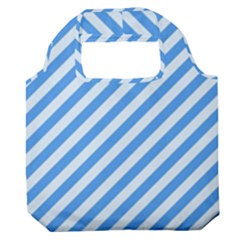 Stripes-lines Blue Premium Foldable Grocery Recycle Bag by nate14shop