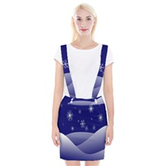 Snowflakes Braces Suspender Skirt