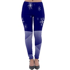 Snowflakes Lightweight Velour Leggings by nate14shop