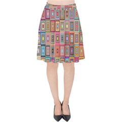 Retro Velvet High Waist Skirt