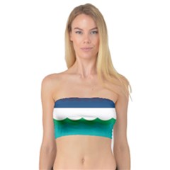 Water-border Bandeau Top by nate14shop