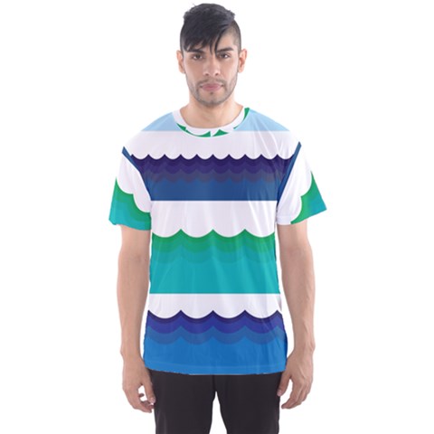 Water-border Men s Sport Mesh Tee by nate14shop