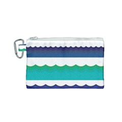 Water-border Canvas Cosmetic Bag (small) by nate14shop