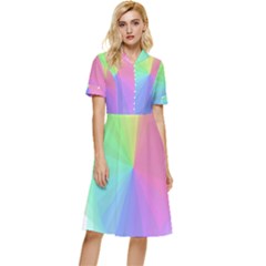 The-sun Button Top Knee Length Dress by nate14shop