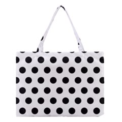 Polkadots White Medium Tote Bag