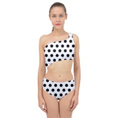 Polkadots White Spliced Up Two Piece Swimsuit by nate14shop