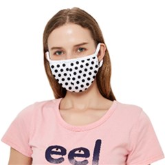 Polkadots White Crease Cloth Face Mask (adult) by nate14shop